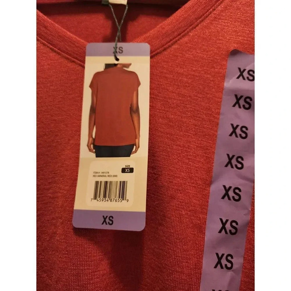 Orvis Womens Coral Color Knit Polyester Blend V-Neck Pullover Tunic Top Size XS - Picture 5 of 8